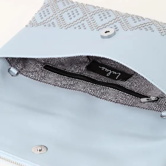 NWT Light blue studded clutch - Picture 3 of 9